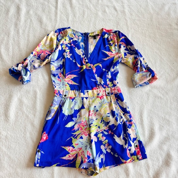 Yumi Kim Blue Floral Romper Size S - Picture 7 of 13